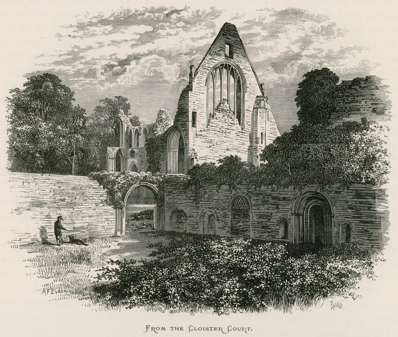 Dryburgh Manastırı, Manastır Mahkemesinden by Alexander Francis Lydon