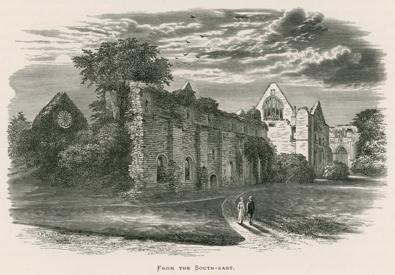 Güneydoğudan Dryburgh Manastırı, by Alexander Francis Lydon