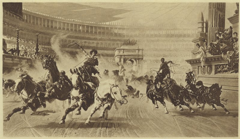 Araba Yarışı (fotogravür) by Alexander von Wagner