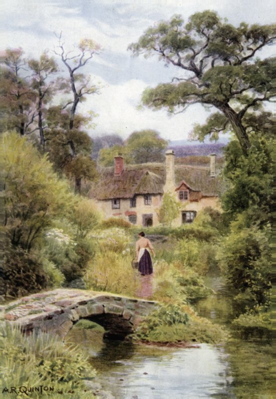 Porlock, Somerset yakınlarındaki yaya köprüsü by Alfred Robert Quinton