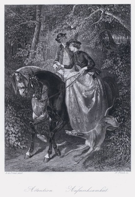 Dikkat (gravür) by Alfred Dedreux