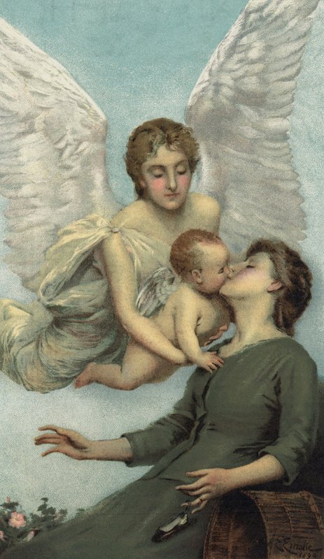"Bir Annenin Rüyası" (renkli taş) by Alfred Edward (after) Emslie