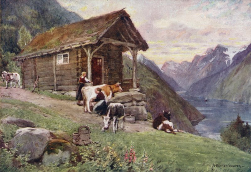 Norveç fiyortu by Alfred Heaton Cooper