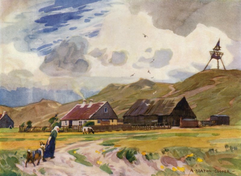 Danimarka: Gamla Skagen (renkli taş) by Alfred Heaton Cooper