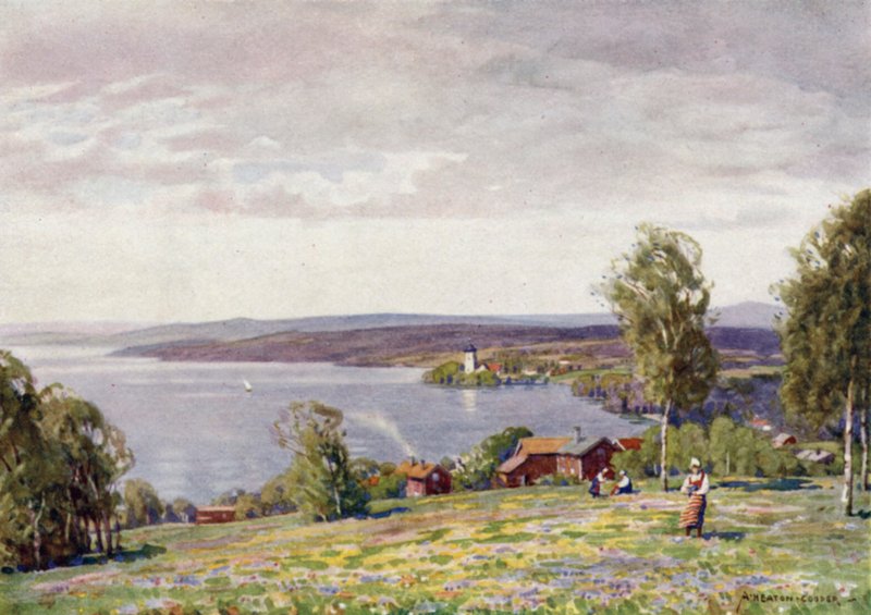 Veggirnir í Visby by Alfred Heaton Cooper