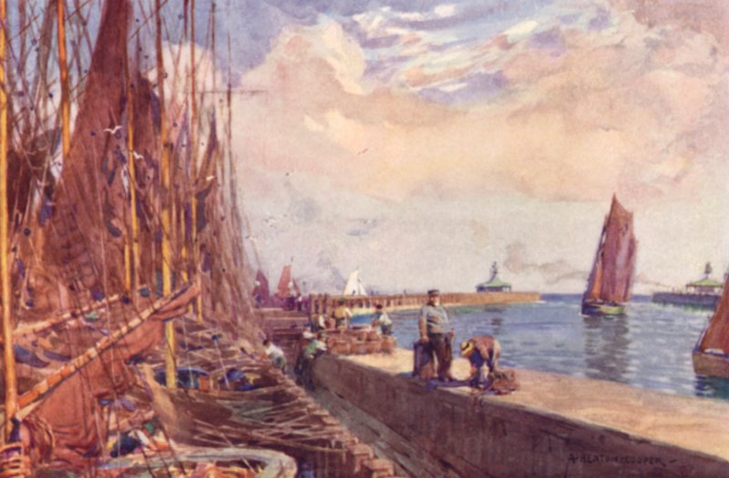 Lowestoft Limanı, Suffolk by Alfred Heaton Cooper