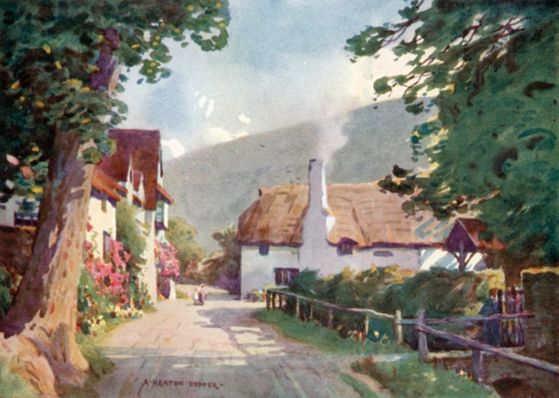 Luccombe Köyü (renkli taş) by Alfred Heaton Cooper