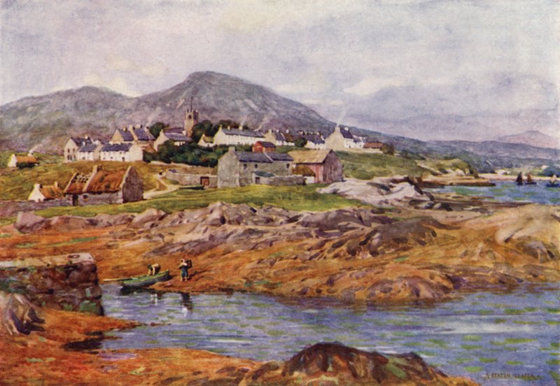 Roundstone Köyü, Galway İlçesi by Alfred Heaton Cooper