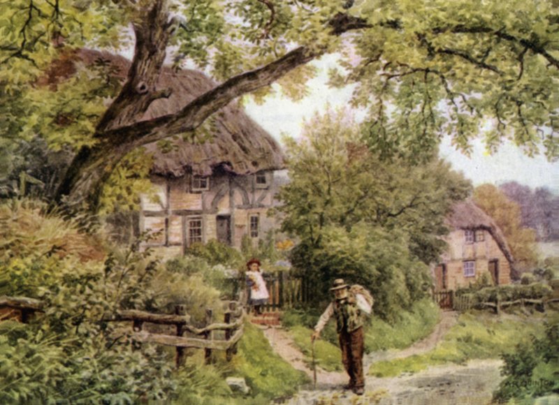 A By-lane at Houghton, Sussex  by Alfred Robert Quinton