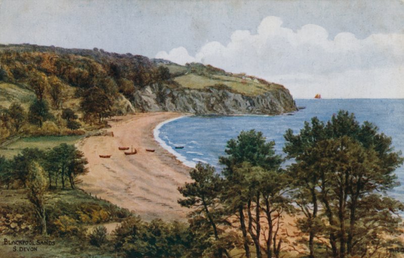 Blackpool Sands, Güney Devon (renkli taş) by Alfred Robert Quinton