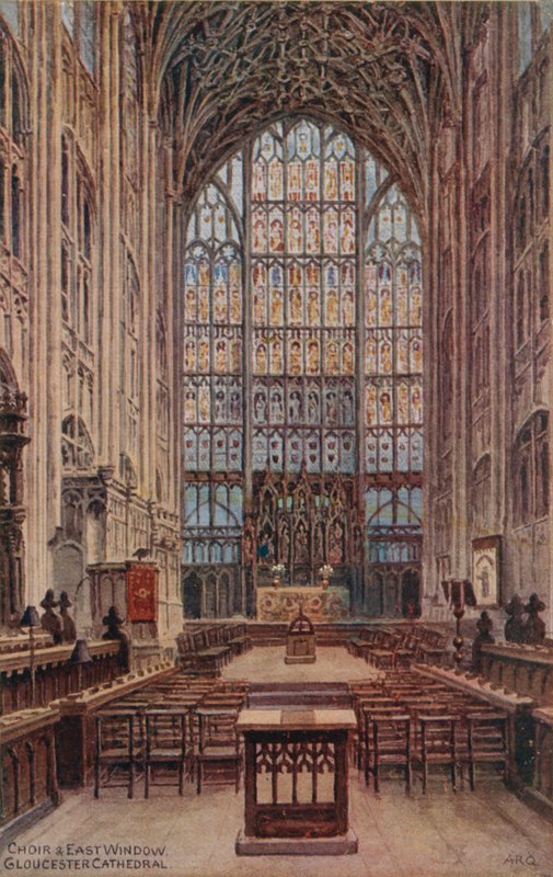 Koro ve Doğu Penceresi, Gloucester Katedrali by Alfred Robert Quinton