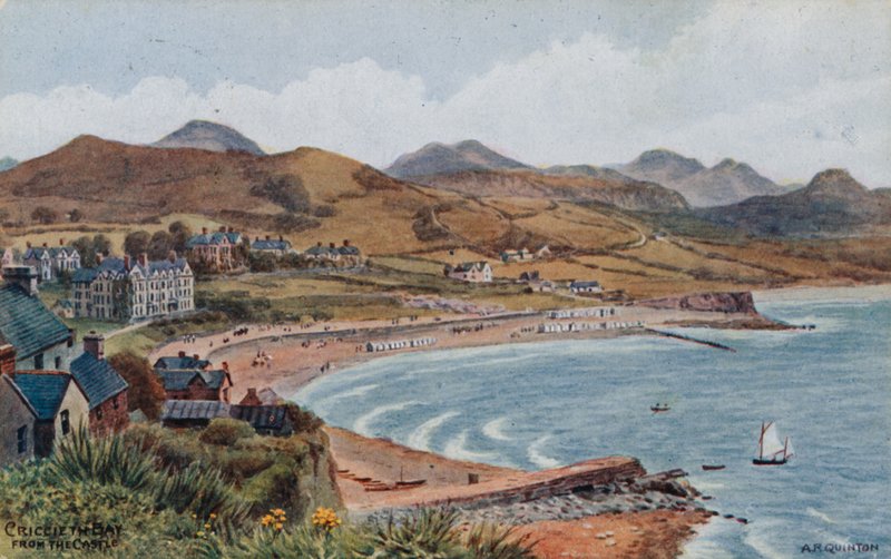 Criccieth Bay from the Castle  by Alfred Robert Quinton