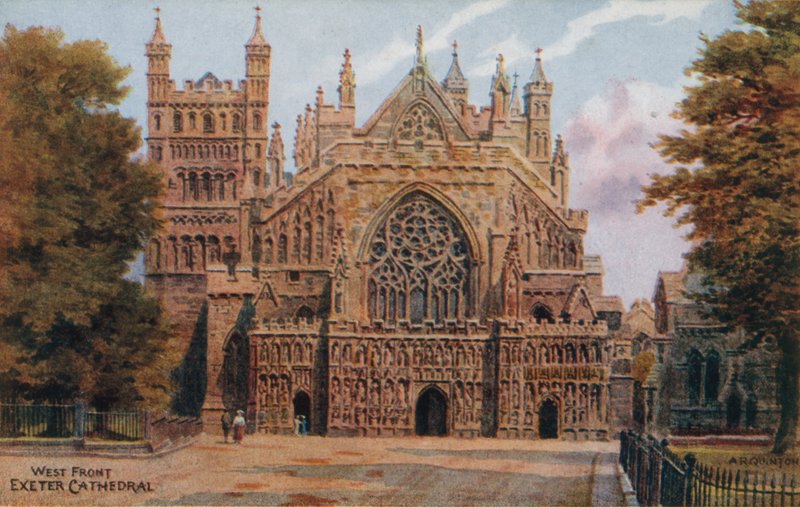 Exeter Cathedral. West Front  by Alfred Robert Quinton