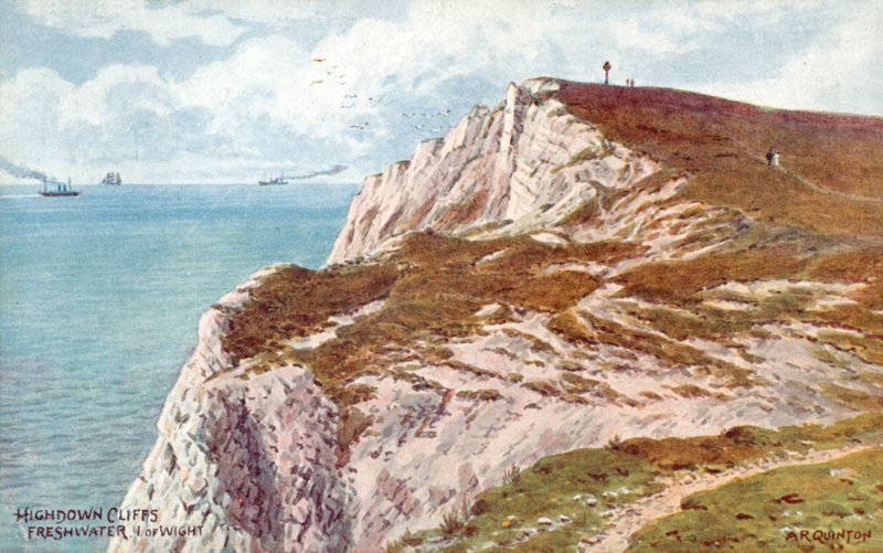 Highdown Kayalıkları, Tatlı Su, Wight Adası by Alfred Robert Quinton