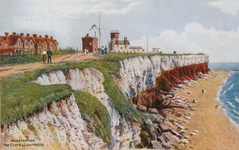 Hunstanton, Uçurumlar ve Deniz Feneri by Alfred Robert Quinton