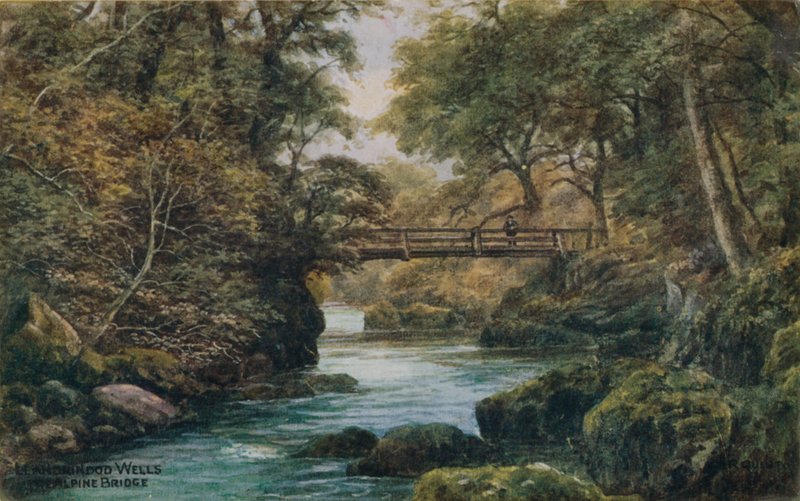 Llandrindod Wells, The Alpine Bridge  by Alfred Robert Quinton