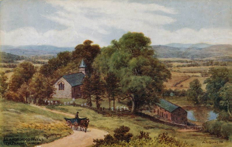 Llandrindod Wells, The Parish Church  by Alfred Robert Quinton