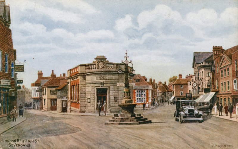 London Road ve High Street, Sevenoaks by Alfred Robert Quinton