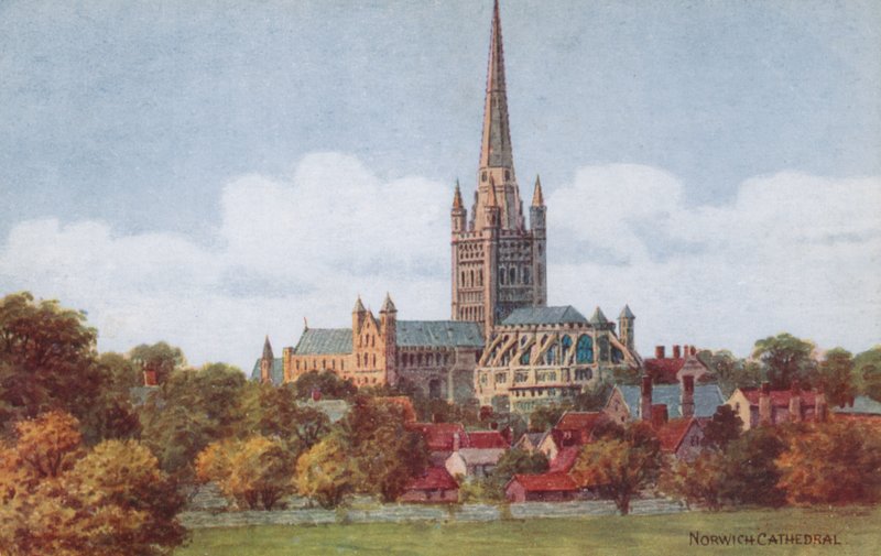 Norwich Katedrali (renkli taş) by Alfred Robert Quinton