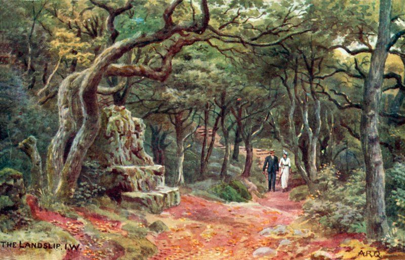 Toprak Kayması, Wight Adası by Alfred Robert Quinton