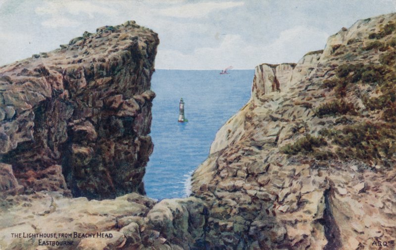 The Lighthouse, from Beachy Head, Eastbourne  by Alfred Robert Quinton