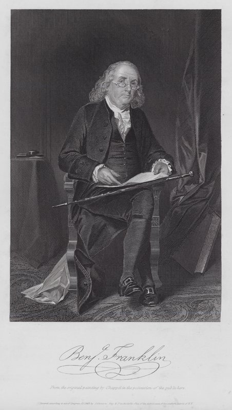 Benjamin Franklin (gravür) by Alonzo (after) Chappel