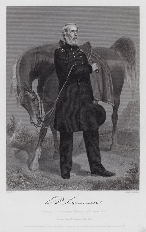 Edwin Vose Sumner (gravür) by Alonzo (after) Chappel