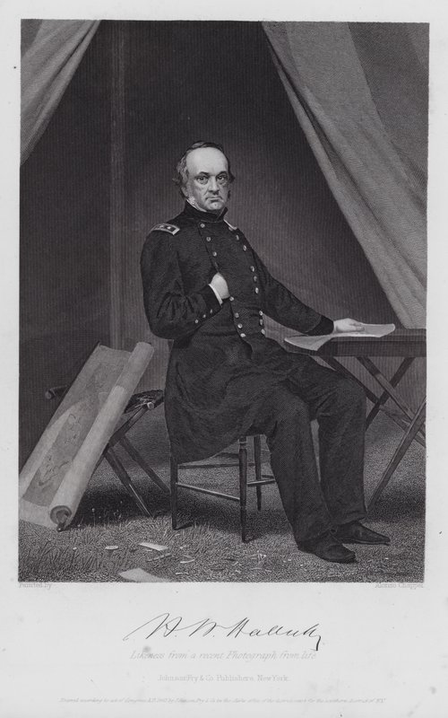Henry Wager Halleck (engraving) by Alonzo (after) Chappel