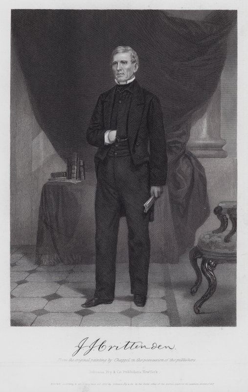 John J Crittenden (gravür) by Alonzo (after) Chappel
