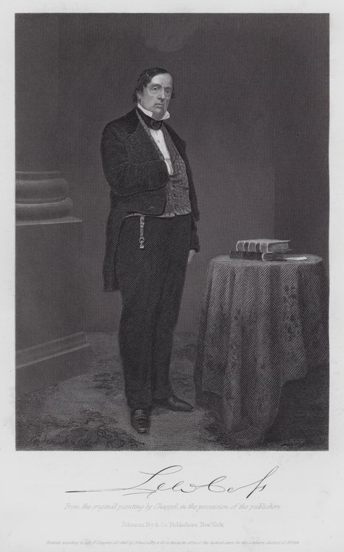 Lewis Cass (gravür) by Alonzo (after) Chappel
