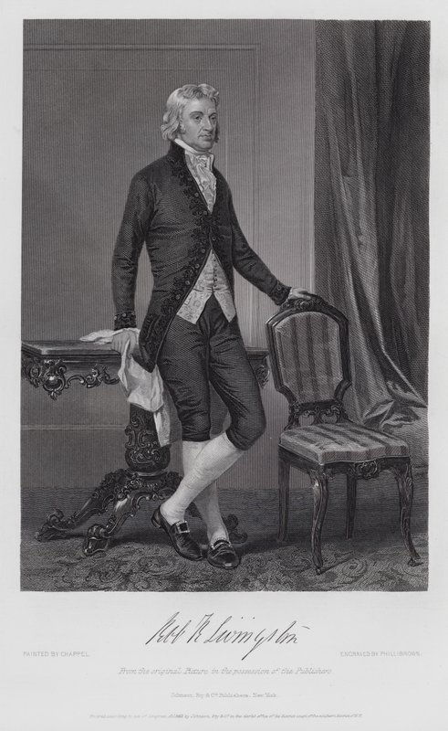 Robert R Livingston (engraving) by Alonzo (after) Chappel