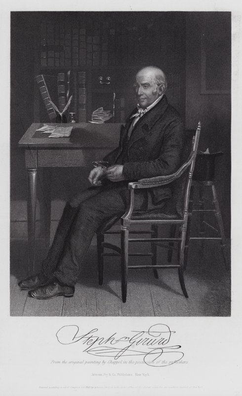 Stephen Girard (gravür) by Alonzo (after) Chappel