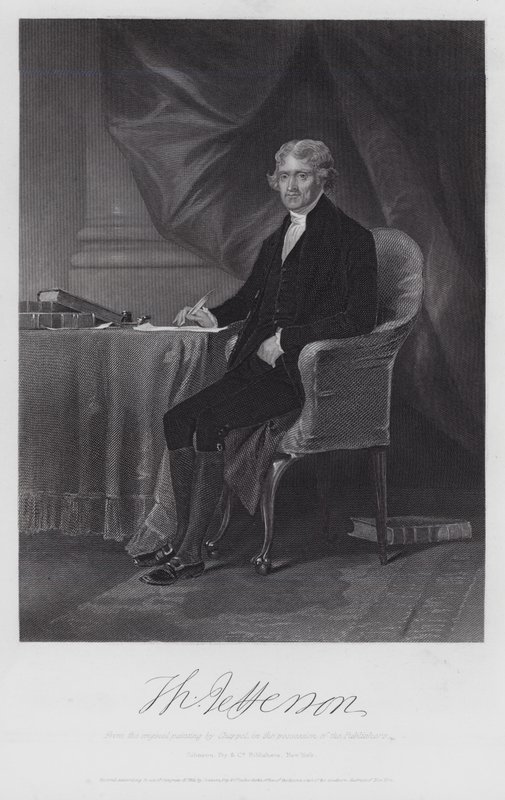 Thomas Jefferson (gravür) by Alonzo (after) Chappel
