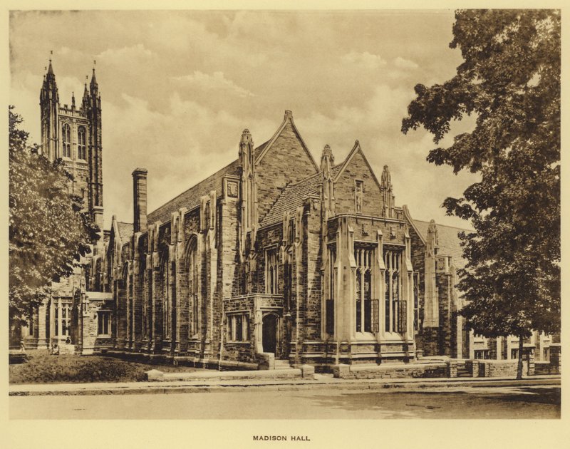 Princeton Üniversitesi: Madison Hall (s/b fotoğraf) by American Photographer (after)
