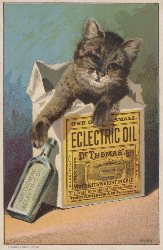 Dr Thomas" Eclectric Oil için Reklam by American School