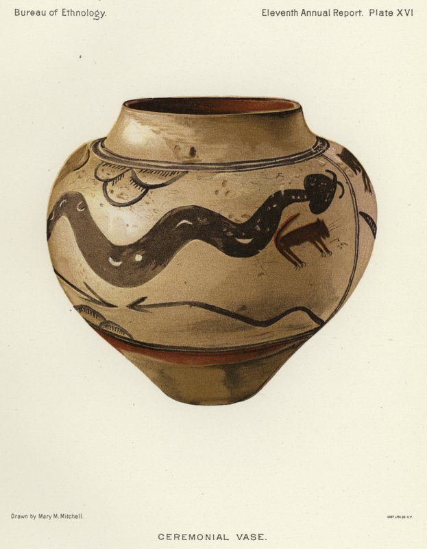 Tören vazosu (renkli taş) by American School