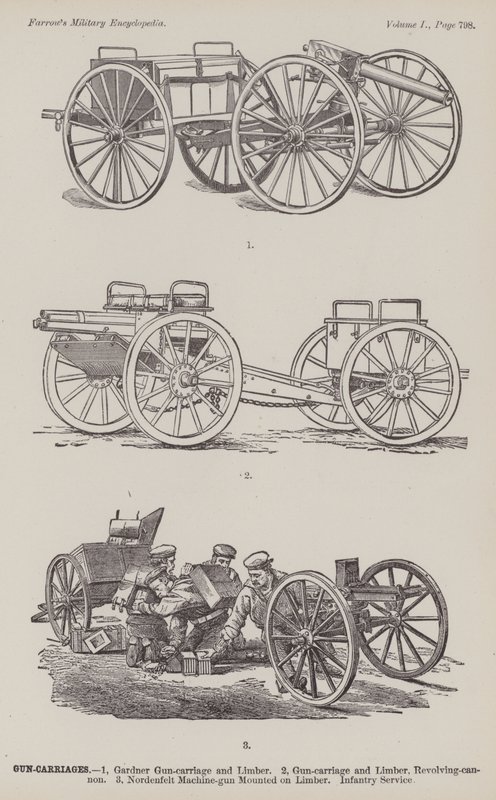 Silah Arabaları (gravür) by American School