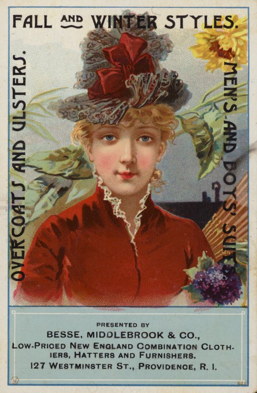 Kırmızı elbiseli ve boneli bayan by American School