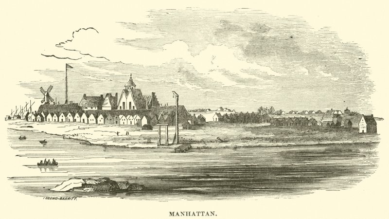 Manhattan (gravür) by American School