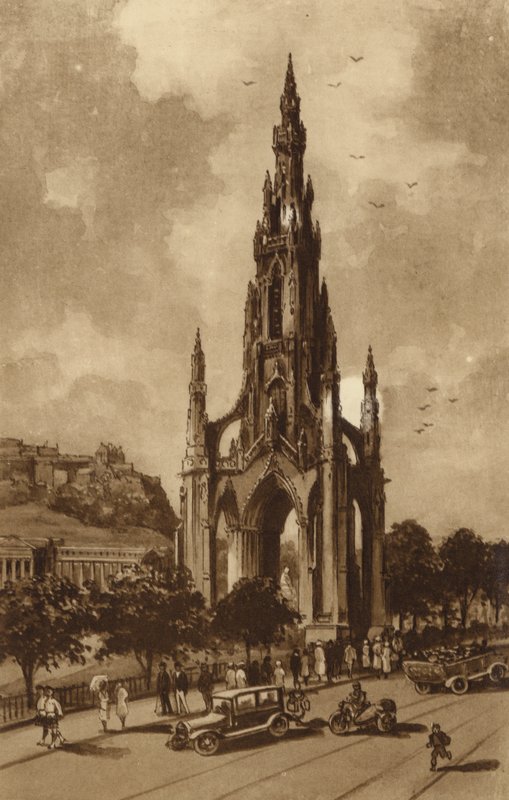 Edinburgh: Scott Anıtı, Princes Streek (taş) by Andrew Allan