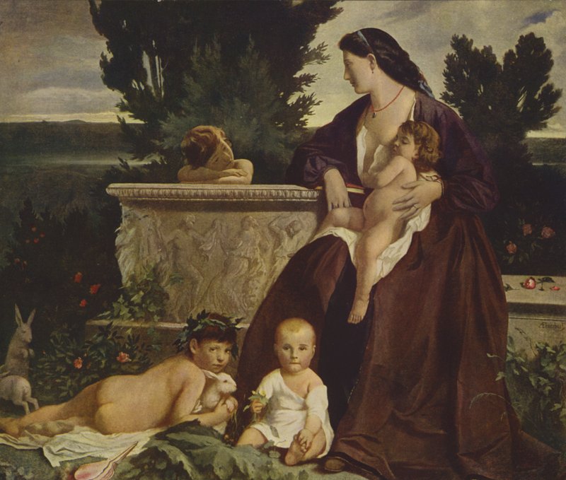 Annenin Mutluluğu (yağlı boya) by Anselm Feuerbach