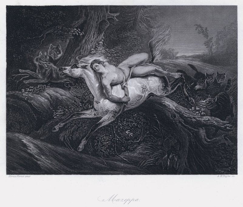 Mazeppa (gravür) by Antoine Charles Horace Vernet