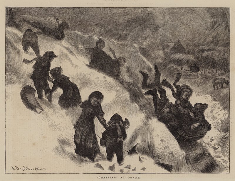 ಒಮಾಹಾ ಟರ್ಕ್‌ನಲ್ಲಿ ಕೋಸ್ಟಿಂಗ್ by Arthur Boyd Houghton