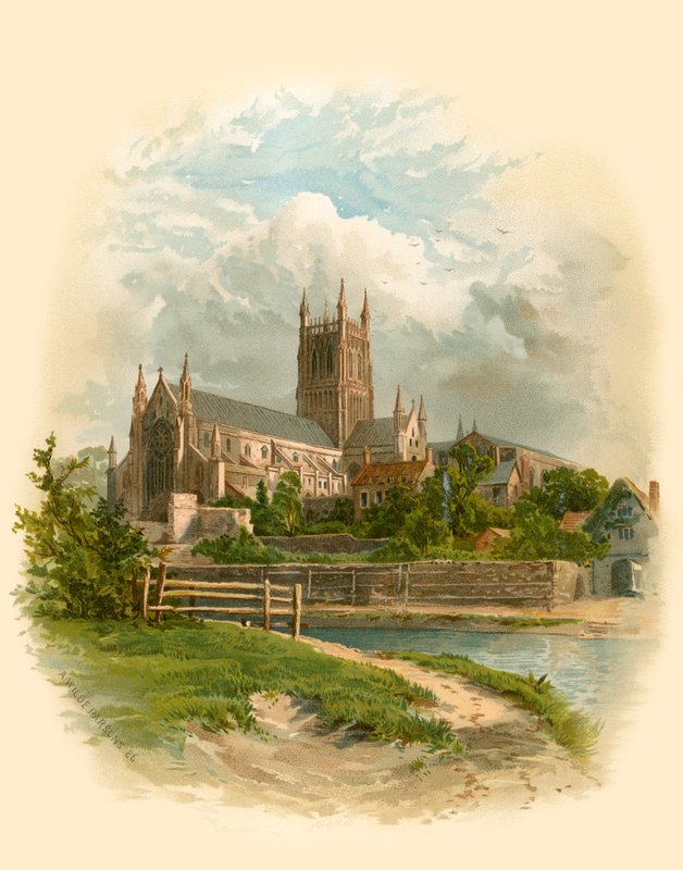 Worcester Katedrali, Kuzey Doğu by Arthur Wilde Parsons