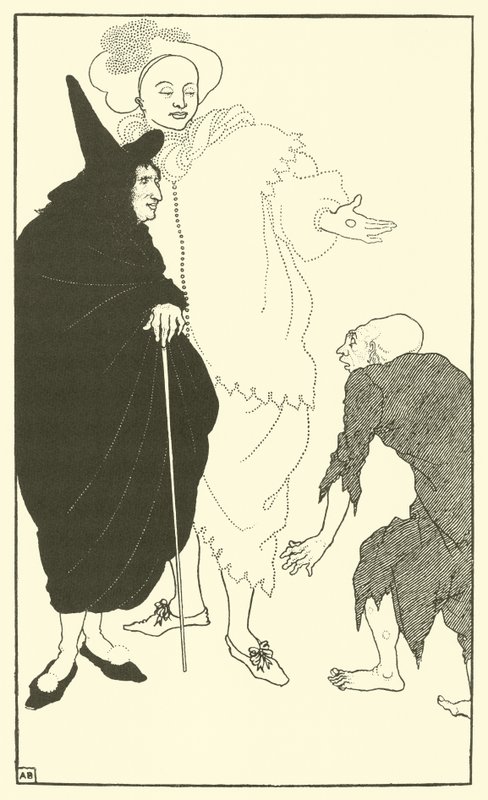 Don Juan, Sganarelle ve Dilenci by Aubrey Beardsley