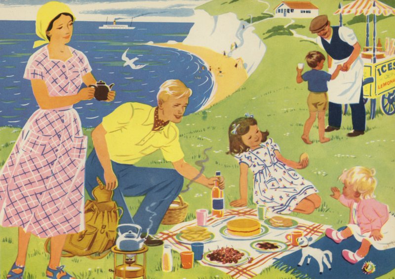 Piknik (renkli taş) by Audrey Brunton