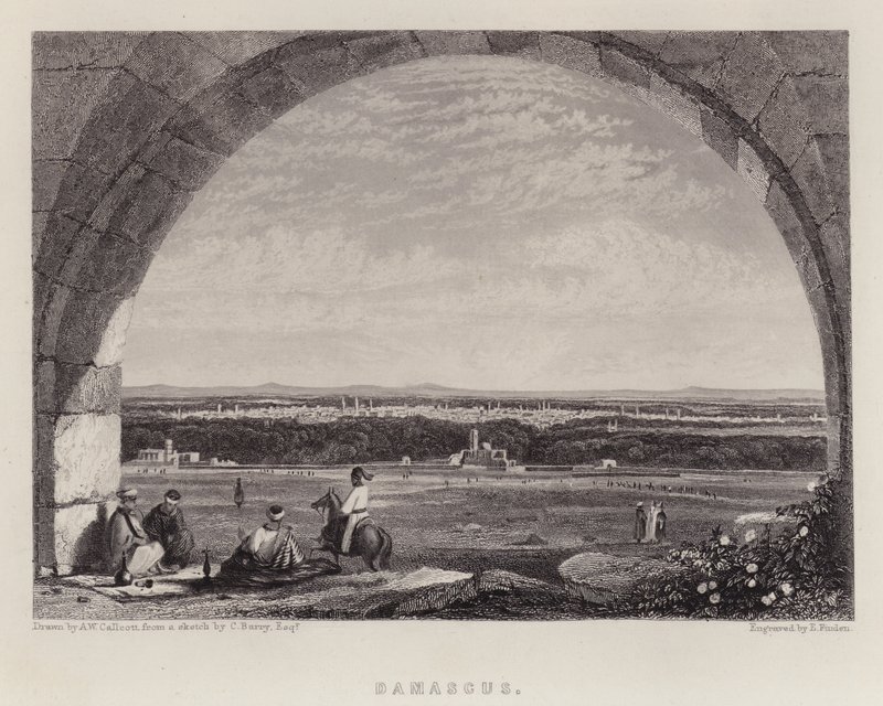 Şam (renkli taş) by Augustus Wall (after) Callcott