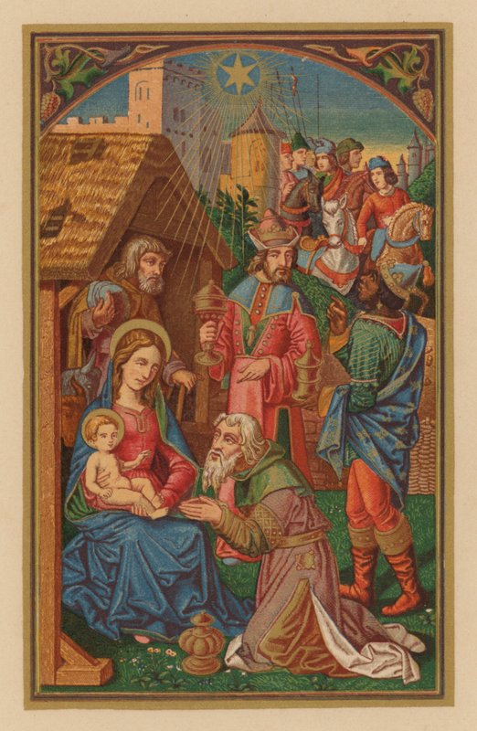 Sihirbazların hayranlığı (chromolitho) by Austrian School