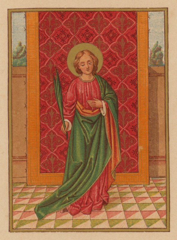 S Lucia (kromolito) by Austrian School