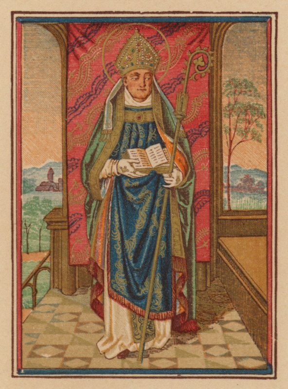 Kutsal piskopos (kromolit) by Austrian School